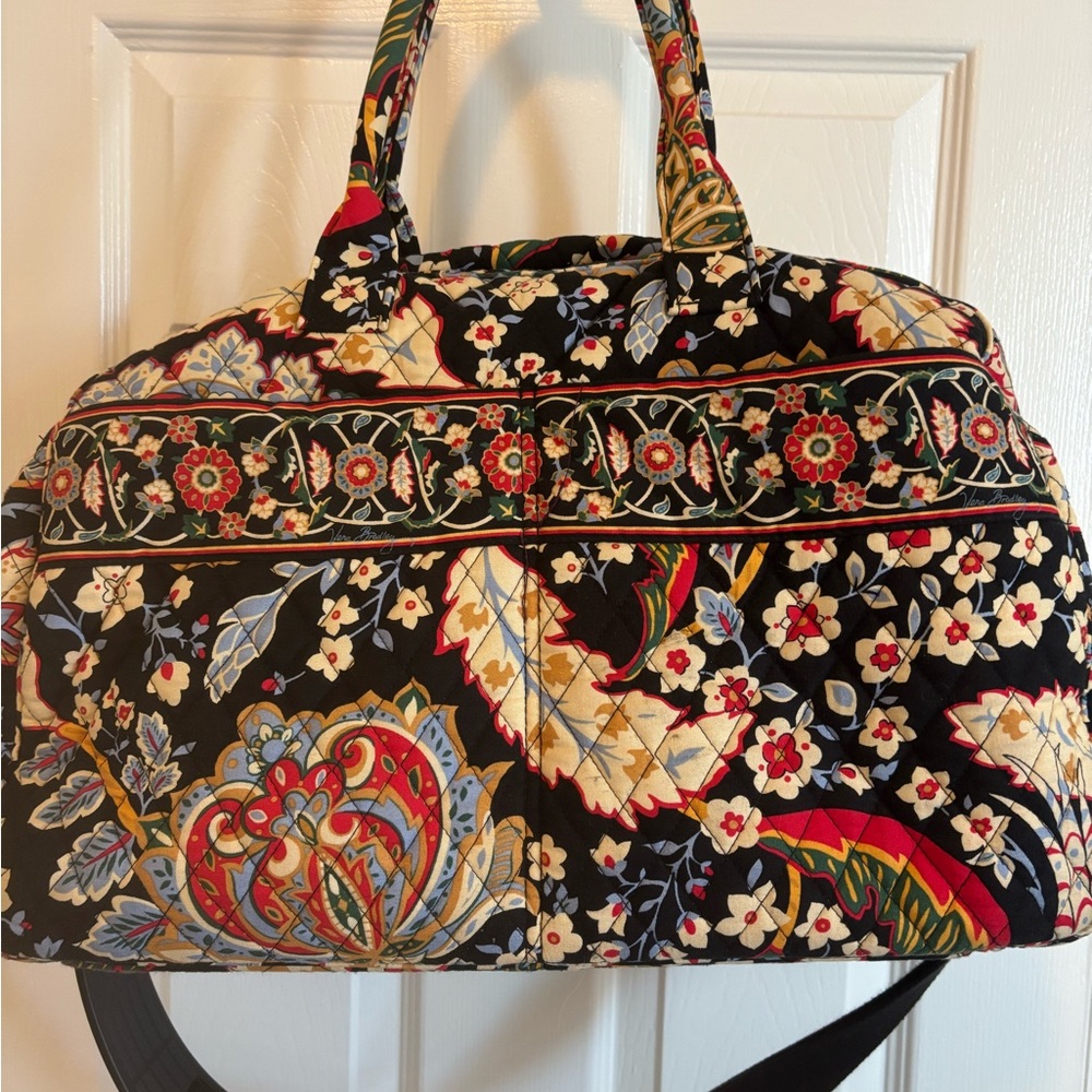 Vera Bradley Black Floral Travel Bag
